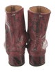 Maison Margiela Snakeskin Animal Print Western Boots