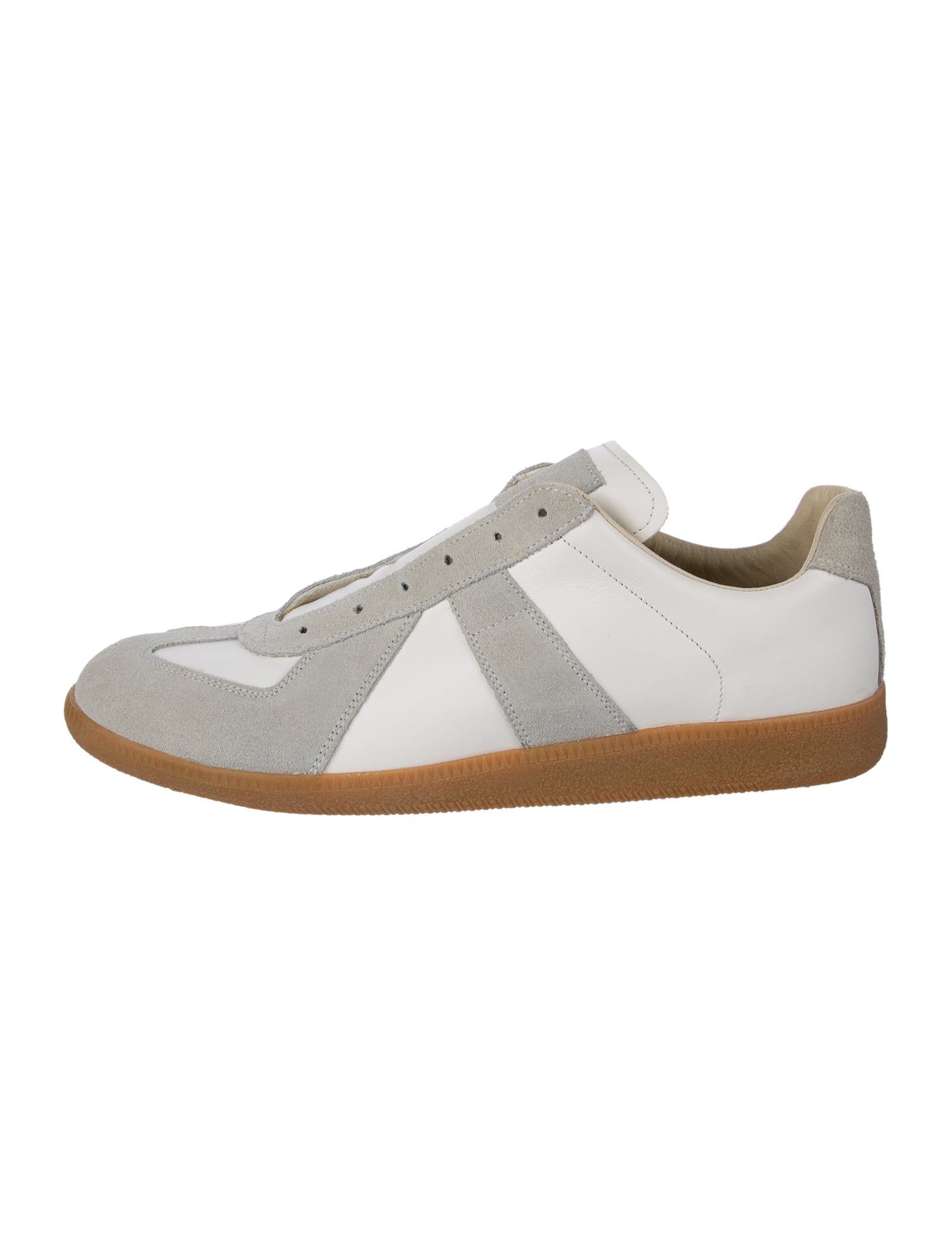 Maison Margiela Leather Colorblock Pattern Sneakers