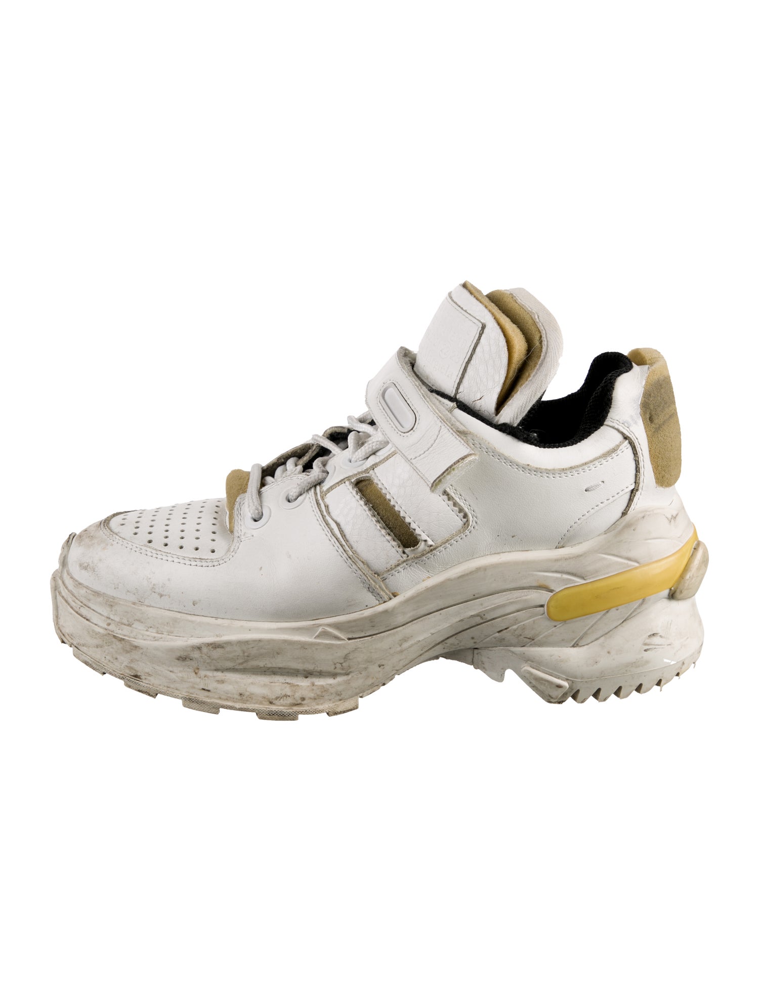 Maison Margiela Leather Printed Chunky Sneakers