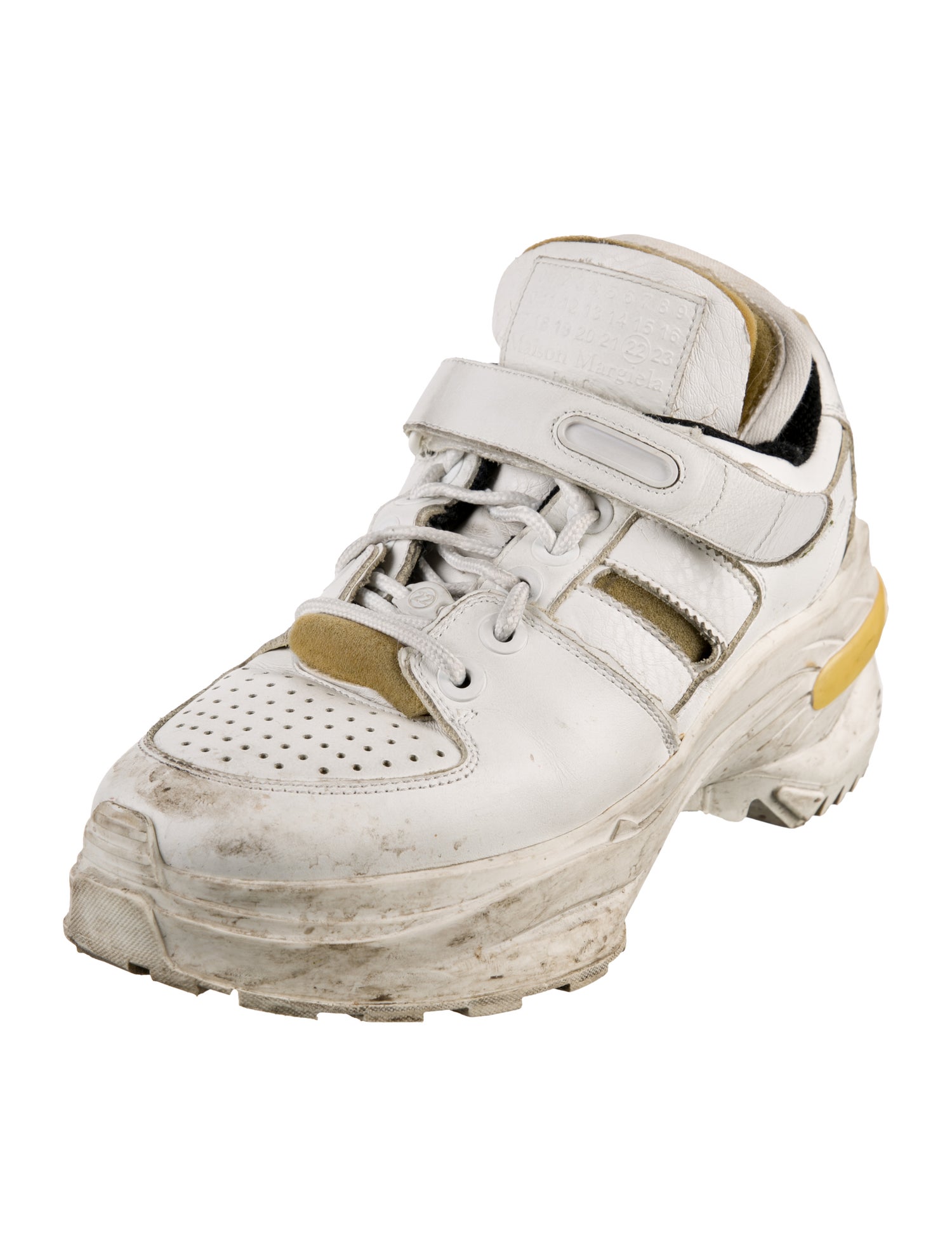 Maison Margiela Leather Printed Chunky Sneakers