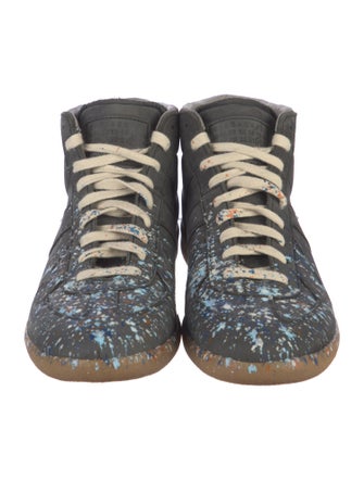 Maison Margiela Suede Printed Sneakers