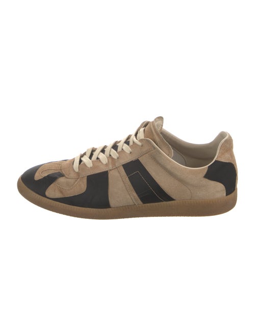 Maison Margiela Suede Colorblock Pattern Sneakers