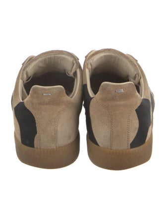 Maison Margiela Suede Colorblock Pattern Sneakers