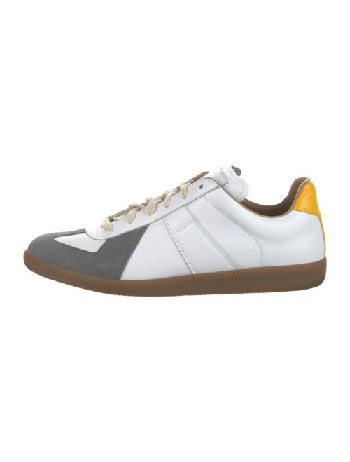 Maison Margiela Leather Colorblock Pattern Sneakers