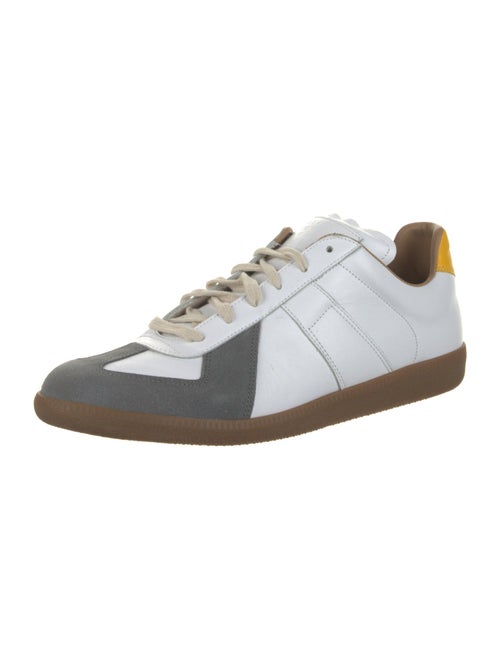 Maison Margiela Leather Colorblock Pattern Sneakers