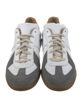 Maison Margiela Leather Colorblock Pattern Sneakers