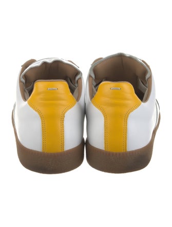 Maison Margiela Leather Colorblock Pattern Sneakers