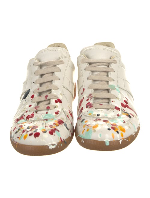 Maison Margiela Leather Colorblock Pattern Sneakers
