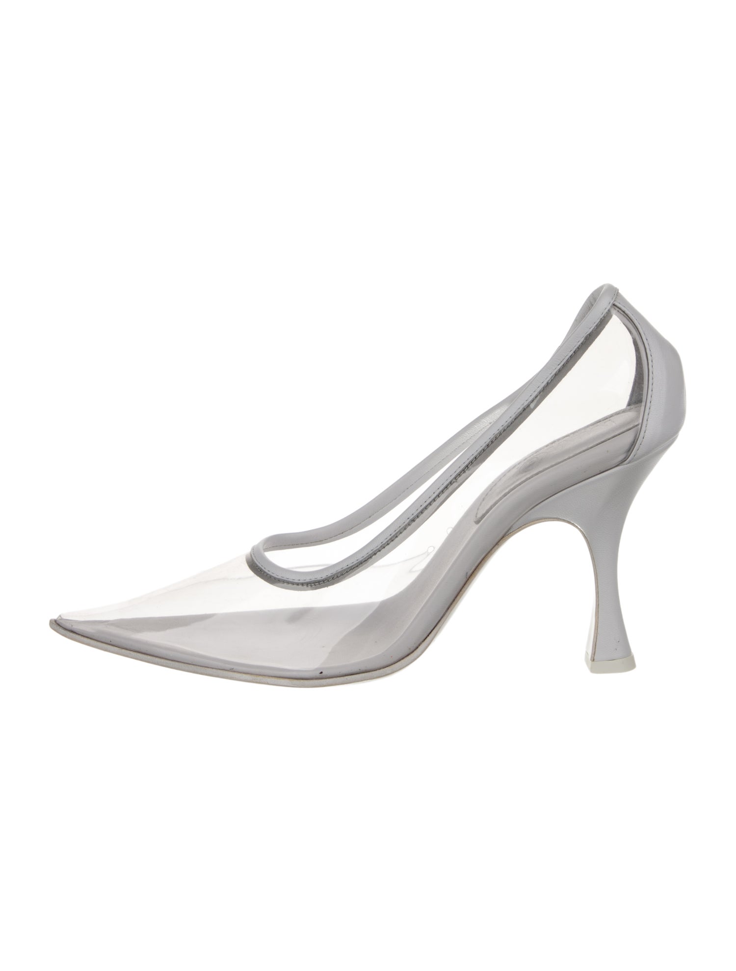 MM6 Maison Margiela PVC Leather Trim Embellishment Pumps