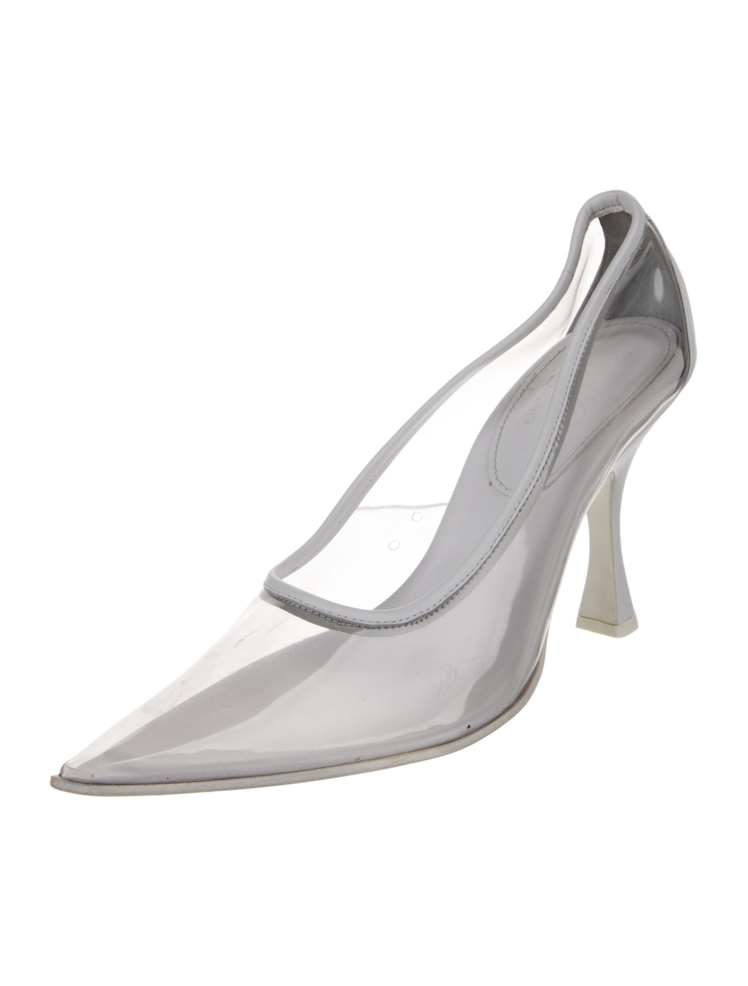 MM6 Maison Margiela PVC Leather Trim Embellishment Pumps