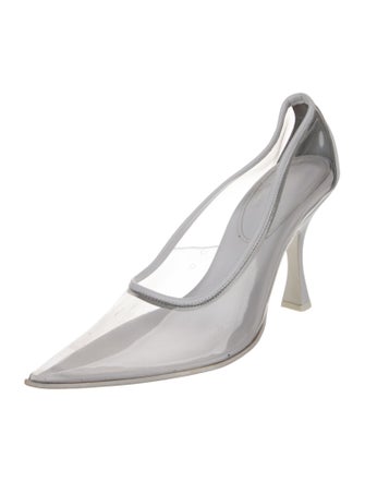 MM6 Maison Margiela PVC Leather Trim Embellishment Pumps