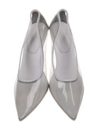 MM6 Maison Margiela PVC Leather Trim Embellishment Pumps