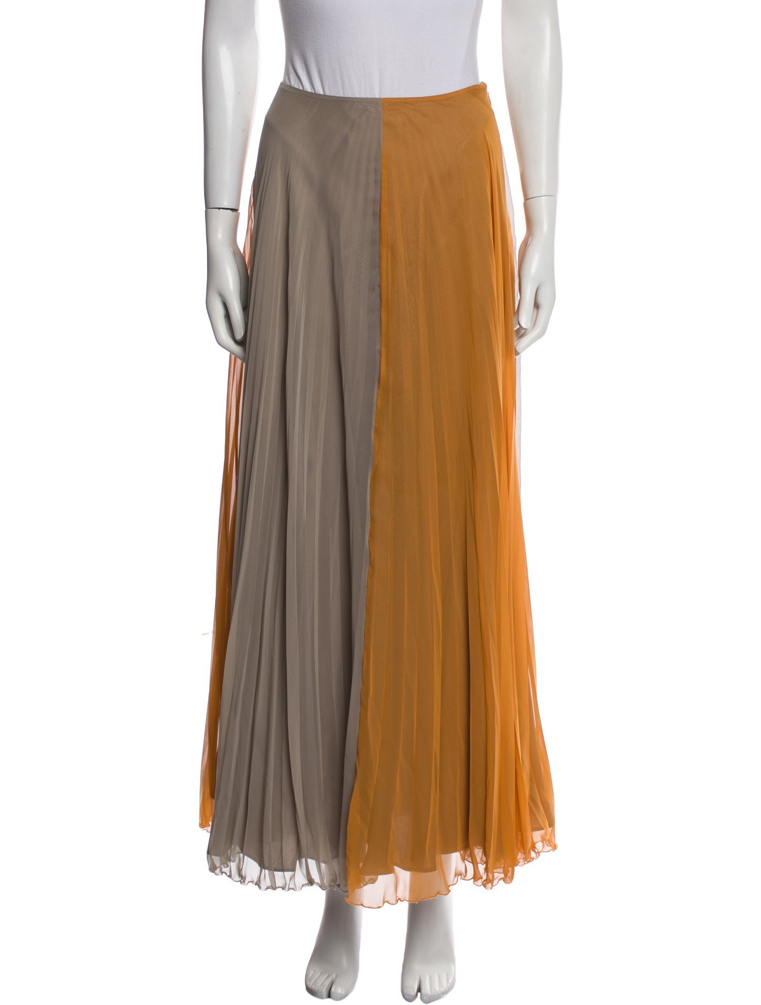 Maison Margiela Colorblock Pattern Midi Length Skirt