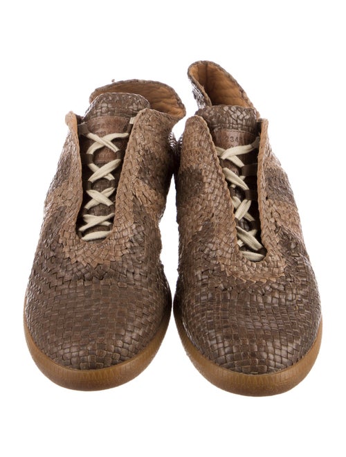 Maison Margiela Leather Colorblock Pattern Sneakers