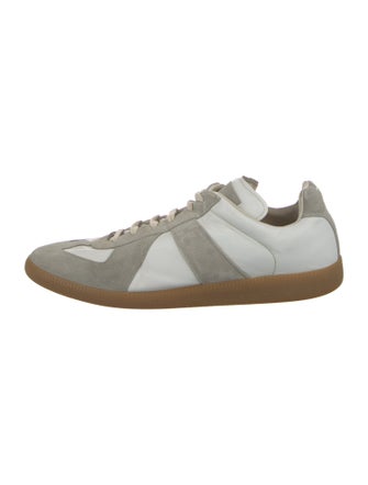 Maison Margiela Leather Colorblock Pattern Sneakers