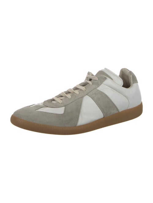 Maison Margiela Leather Colorblock Pattern Sneakers