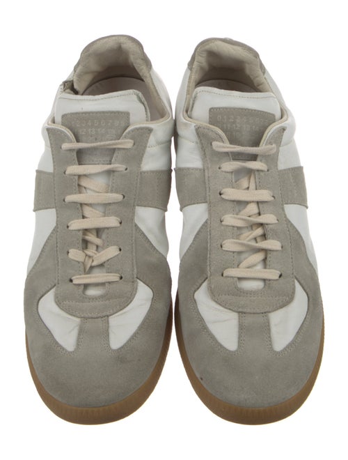 Maison Margiela Leather Colorblock Pattern Sneakers