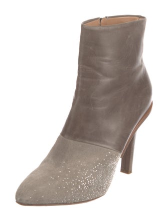 Maison Margiela Leather Crystal Embellishments Boots