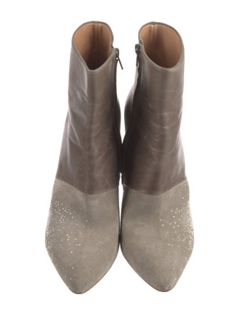 Maison Margiela Leather Crystal Embellishments Boots