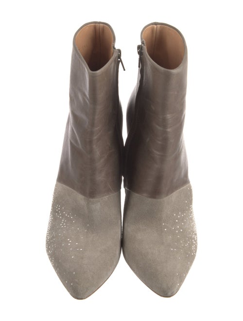 Maison Margiela Leather Crystal Embellishments Boots