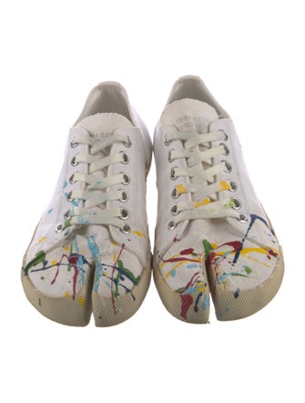 Maison Margiela Canvas Distressed Accents Sneakers