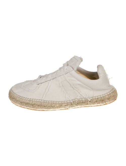 Maison Margiela Canvas Raw-Edge Trim Espadrille Sneakers