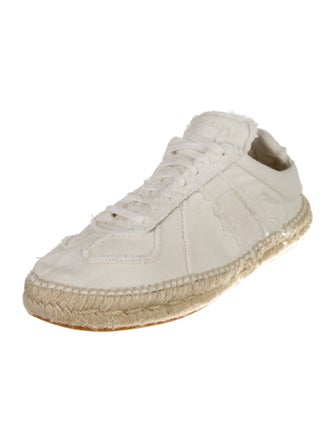 Maison Margiela Canvas Raw-Edge Trim Espadrille Sneakers