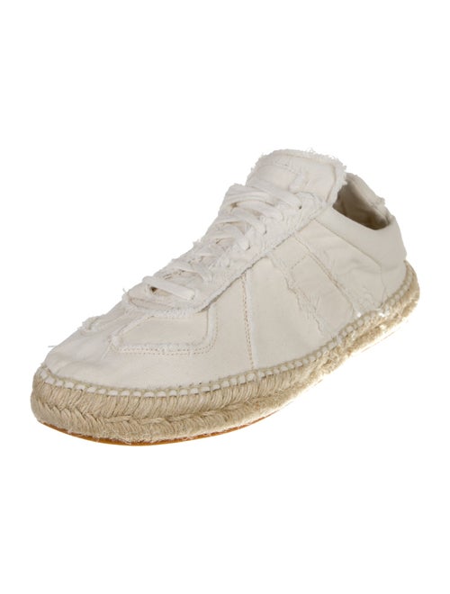 Maison Margiela Canvas Raw-Edge Trim Espadrille Sneakers