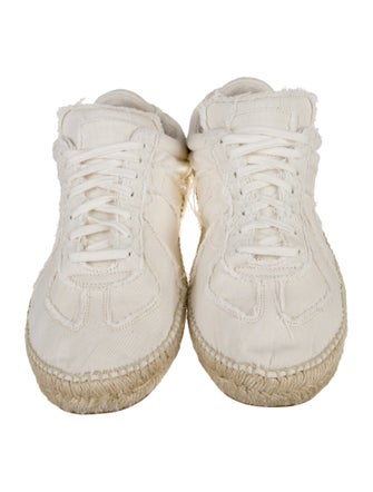 Maison Margiela Canvas Raw-Edge Trim Espadrille Sneakers