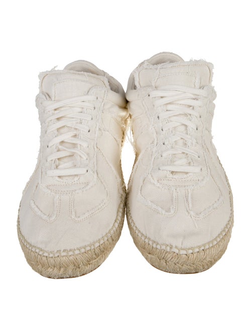 Maison Margiela Canvas Raw-Edge Trim Espadrille Sneakers
