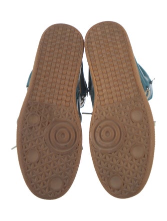 Maison Margiela Leather Colorblock Pattern Wedge Sneakers