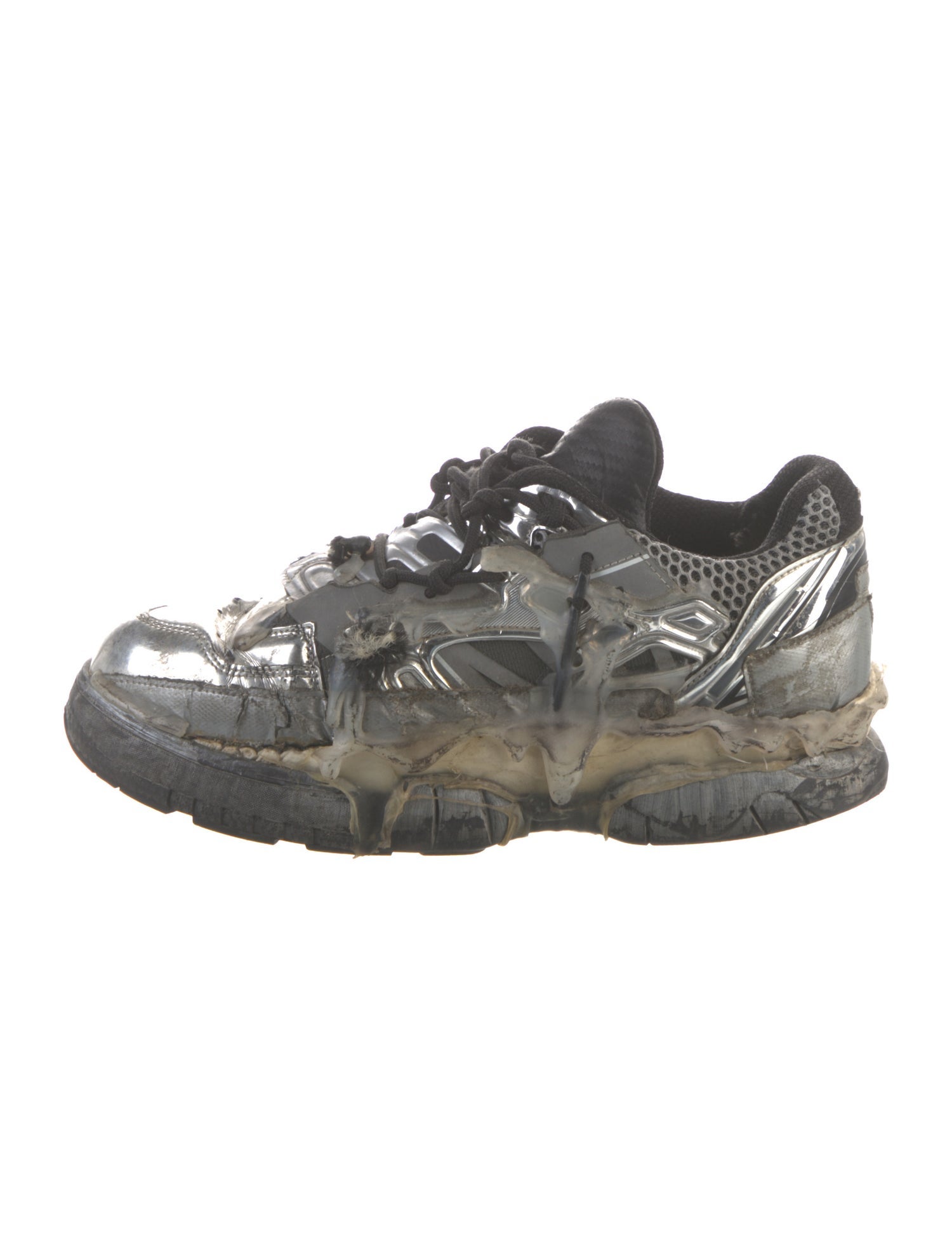 Maison Margiela Leather Printed Chunky Sneakers