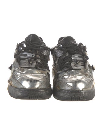 Maison Margiela Leather Printed Chunky Sneakers