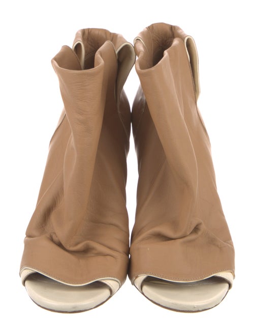 Maison Margiela Leather Colorblock Pattern Boots