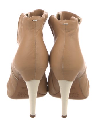 Maison Margiela Leather Colorblock Pattern Boots