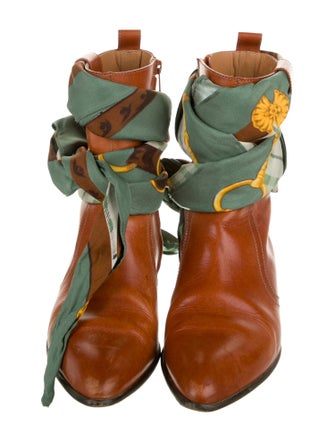 Maison Margiela Leather Printed Boots