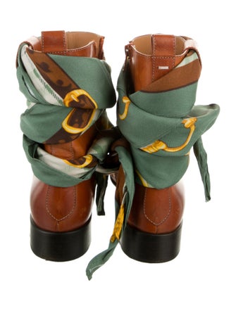 Maison Margiela Leather Printed Boots