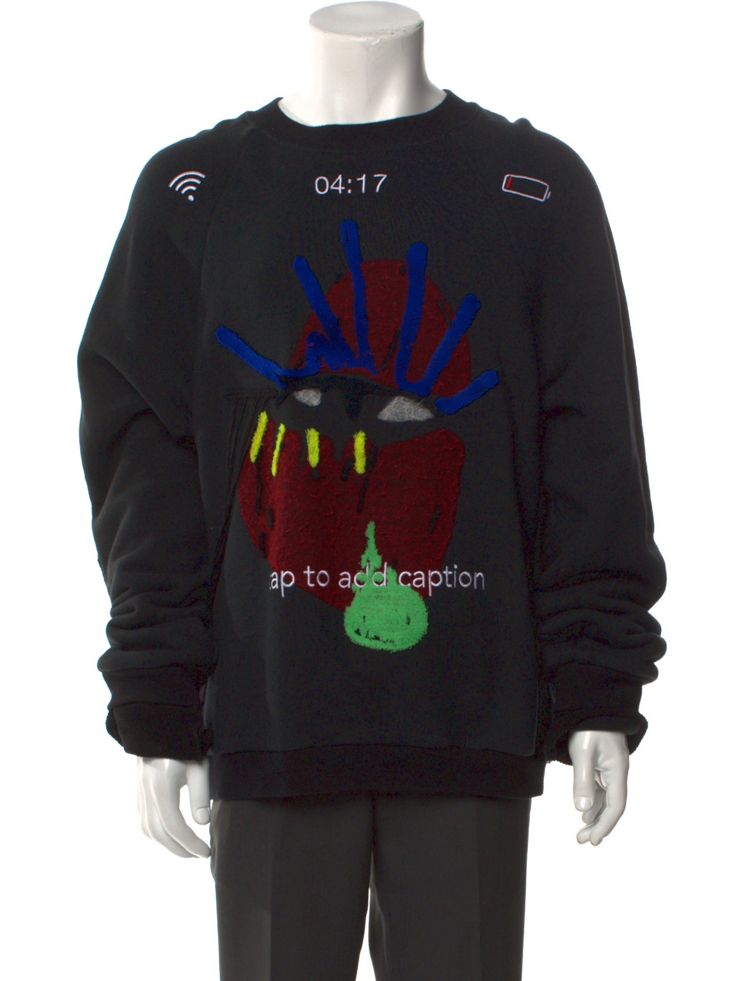 Maison Margiela 2017 Graphic Crewneck Pullover Sweatshirt