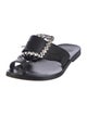 Maison Margiela Leather Crystal Embellishments Slides