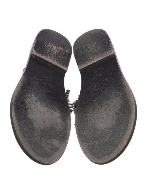 Maison Margiela Leather Crystal Embellishments Slides