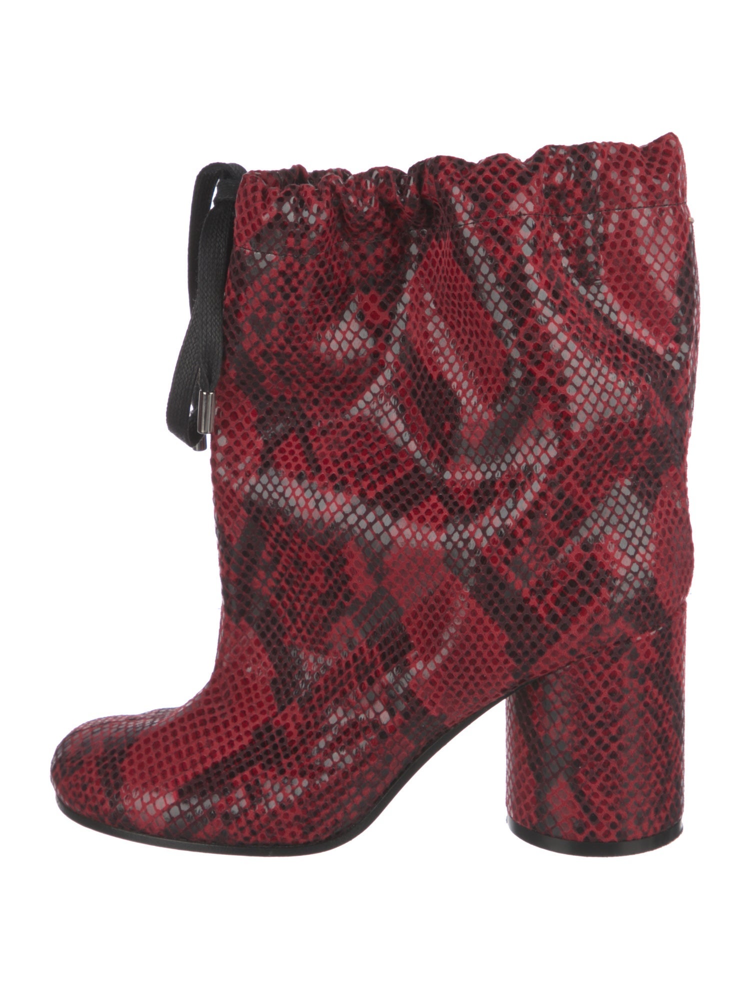 Maison Margiela Leather Animal Print Boots