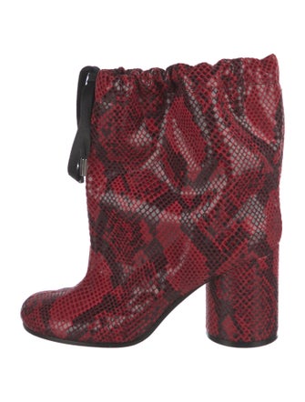Maison Margiela Leather Animal Print Boots