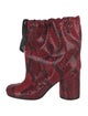 Maison Margiela Leather Animal Print Boots
