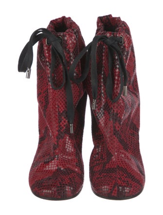 Maison Margiela Leather Animal Print Boots