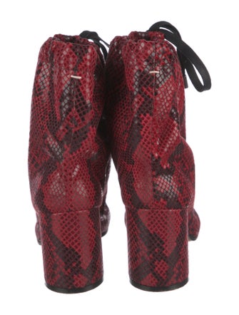 Maison Margiela Leather Animal Print Boots