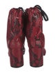 Maison Margiela Leather Animal Print Boots