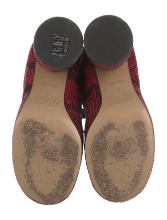 Maison Margiela Leather Animal Print Boots