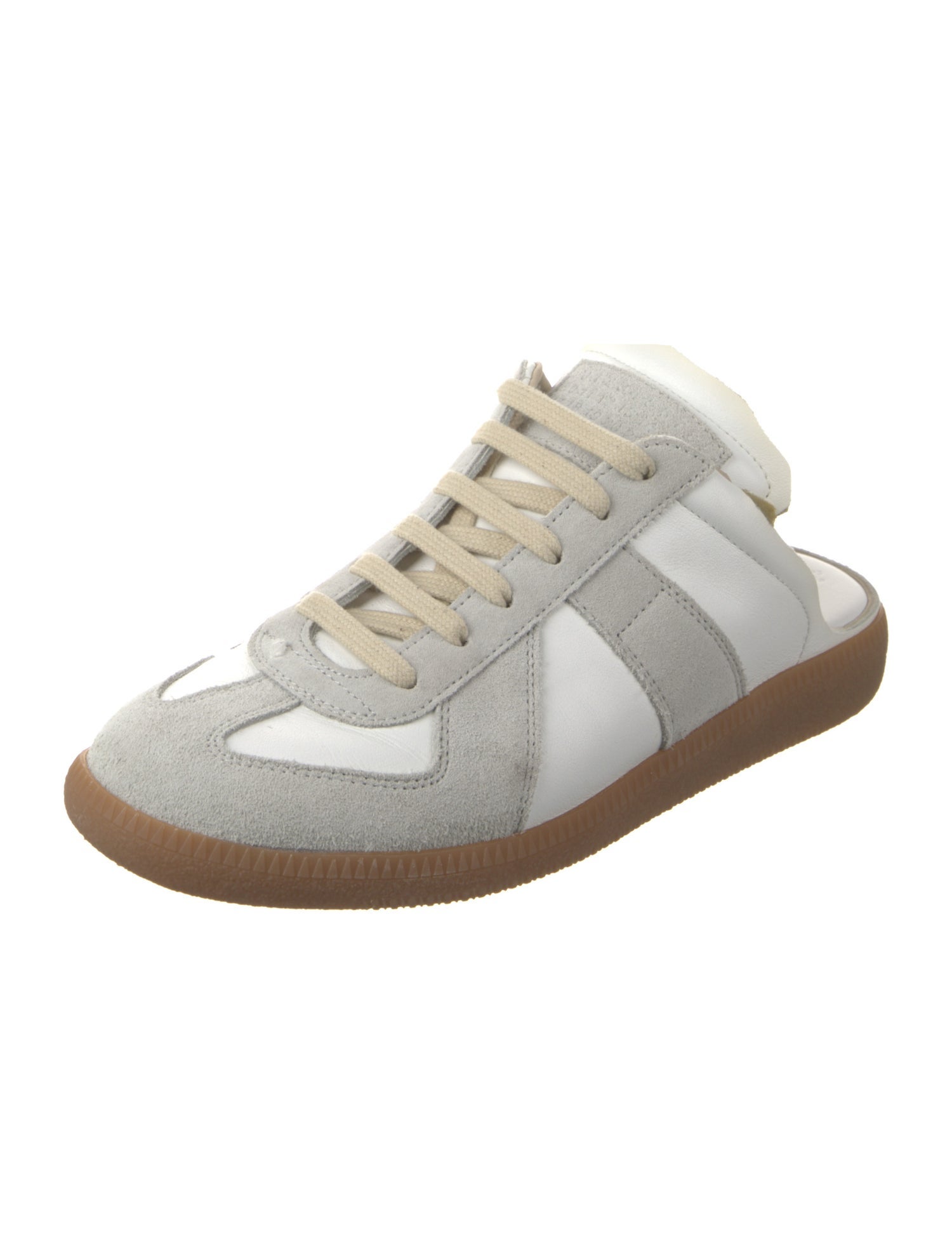 Maison Margiela Suede Colorblock Pattern Sneakers