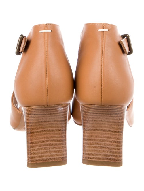 Maison Margiela Leather Cutout Accent T-Strap Pumps