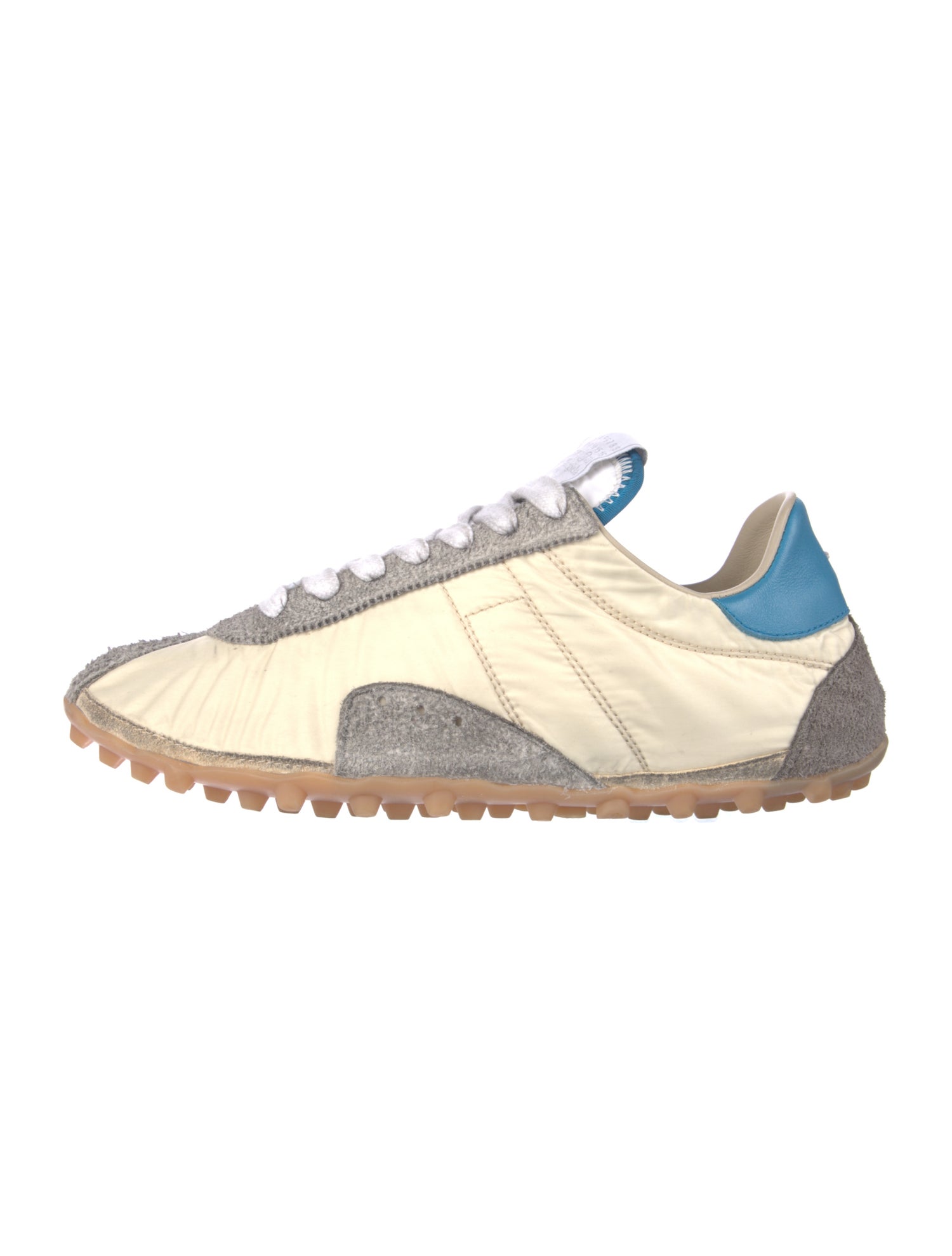 Maison Margiela Leather Colorblock Pattern Sneakers